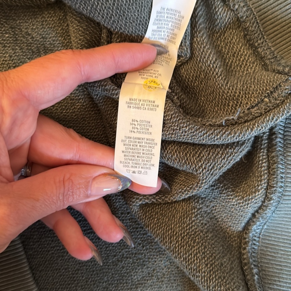 Aerie Dark Sage Green Oversized Sweatshirt - L - Picture 4 of 4